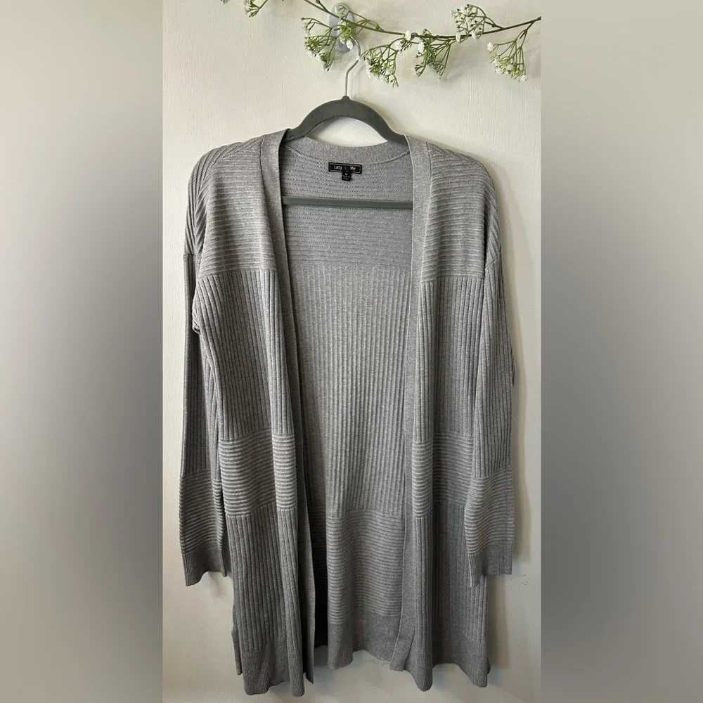 (A43)Lety & Me | Grey Ribbed cardigan